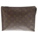 LOUIS VUITTON(ルイヴィトン) モノグラム ポッシュトワレット26 セカンドバッグ クラッチバッグ ブラウン PVC M47542 レザー×PVC【中古】【程度C】【カラーブラウン】【オンライン限定商品】