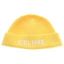 CELINE(セリーヌ) Embroidered Knit Wool Beanie 2A61W535Q エンブロイダリー ロゴ ウール ビーニー ニット帽 イエロー【中古】【程度A】【カラーイエロー】【オンライン限定商品】