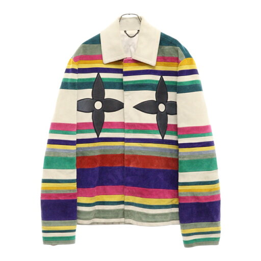 LOUIS VUITTON(ルイヴィトン) サイズ:48 Border Sweat Leather Blouson ボーダー スウェット レザー ブルゾン HKL 74EZUH マルチ【中古】【程度B】【カラーマルチカラー】【取扱店舗BRING心斎橋店】 LOUIS VUITTON(ルイヴィトン) サイズ:48 Border Sweat Leather Blouson ボーダー スウェット レザー ブルゾン HKL 74EZUH マルチ【中古】【程度B】【カラーマルチカラー】【取扱店舗BRING心斎橋店】