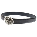 CHROME HEARTS(クロムハーツ) サイズ:30 OVAL CROSS STRAP1.5 クラシックオーバルクロスバックル レザーベルト シルバー BC...