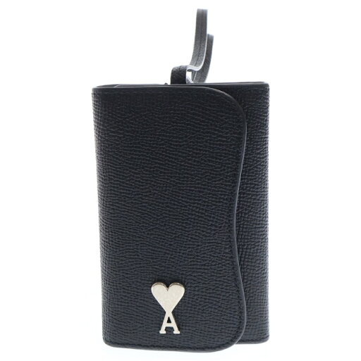 ami paris(アミパリス) Strap Card Holder USL106.AL0036 ネックレスストラップ レザー カードホルダー ブラック【中古】【程度A】【カラーブラック】【オンライン限定商品】 ami paris(アミパリス) Strap Card Holder USL106.AL0036 ネックレスストラップ レザー カードホルダー ブラック【中古】【程度A】【カラーブラック】【オンライン限定商品】