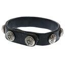 CHROME HEARTS(クロムハーツ) Vine Dagger 2 Button 2 Snap Leather Bracelet ヴァインダガー 2ボタン ...