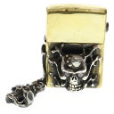 【sale対象】Travis Walker(トラヴィスワーカー) CSTM OG SKULL BRASS ZIPPO LIGHTER W/C2 STONES &...