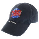 【sale対象】BALENCIAGA(バレンシアガ) サイズ:L(59cm) 24AW Planet Earth Cap プラネットアース ロゴ ダメージ加工 ...