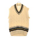 Maison Margiela(メゾンマルジェラ) サイズ:46 16SS スタッズ装飾 チルデン ニット ベスト ベージュ 29GP004715695 129...