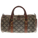 CELINE(セリーヌ) マカダム柄 キャンバス ミニボストンバッグ ベージュ【中古】【程度B】【カラーベージュ】【取扱店舗WASTE_NOT名古屋店】