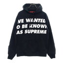 SUPREME(シュプリーム) サイズ:M 20SS Known As Hooded Sweatshirt アルファベットロゴ スウェットパーカー ブラック【中...