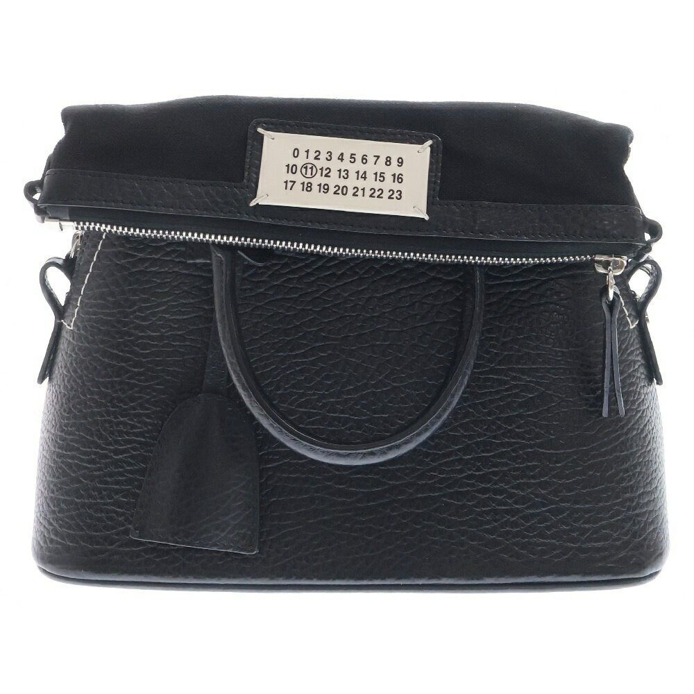 Maison Margiela(メゾンマルジェラ) 5AC ミニ 2wayハンドバッグ レザー ブラック S56WG0082【中古】【程度B】【カラーブラック】【取扱店舗名古屋】