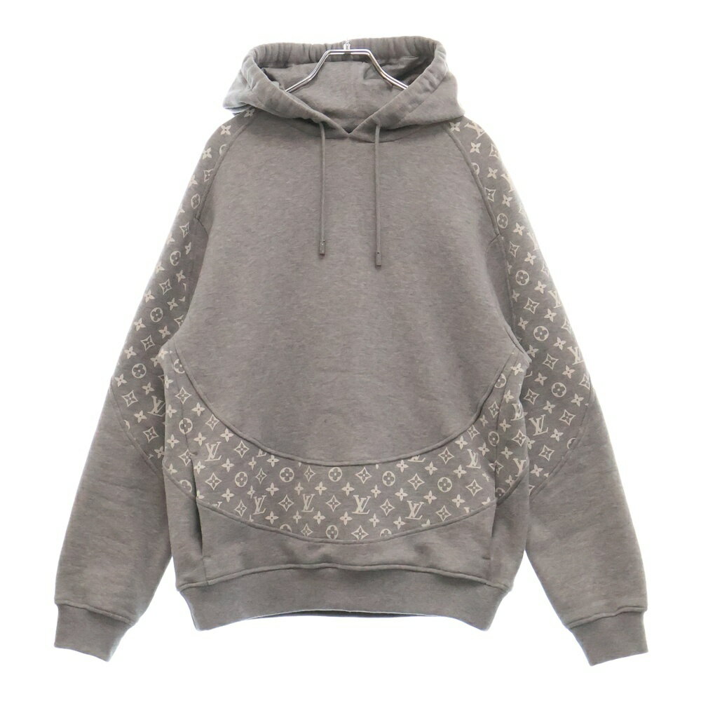 LOUIS VUITTON(ルイヴィトン) サイズ:S 22AW モノグラムサークル プルオーバーパーカー グレー RM222Q UYR HNY40W【中古】【程度A】【カラーグレー】【取扱店舗BRING心斎橋店】