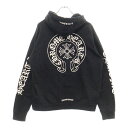 CHROME HEARTS(クロムハーツ) サイズ:L SWTSHRT PLVR CHプラス総柄プルオーバーパーカーブラック【中古】【程度B】【カラーブラック】...