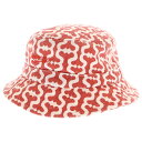 【sale対象】SUPREME(シュプリーム) サイズ:S/M 21SS Twill Crusher ツイル モノグラム バケットハット 帽子 レッド【中古】【...