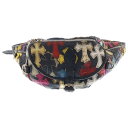 CHROME HEARTS(クロムハーツ) サイズ:#1 SNAT PACK MULTI スナットパック マルチクロスパッチ レザーウエストバッグ ボディーバッ...