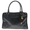 LOEWE(ロエベ) アマソナ35 ハンドバッグ ブラック レザー ゴールド金具 ボストンバッグ【中古】【程度A】【カラーブラック】【取扱店舗名古屋】