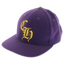 CHROME HEARTS(クロムハーツ) CH HAT CH刺繍 ベースボールキャップ パープル/イエロー【中古】【程度B】【カラーパープル】【取扱店舗BRI...