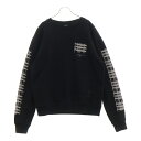 OFF-WHITE(オフホワイト) サイズ:L 19AW ダイアゴナル インダストリアル スリムクルーネック スウェット トレーナー ブラック OMBA025E...