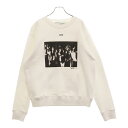 OFF-WHITE(オフホワイト) サイズ:L 20AW スプレー ペイント エフェクト アロー クルーネック スウェットトレーナー ホワイト OMBA025R...