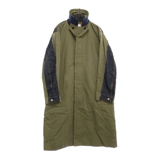 Sacai(サカイ) サイズ:SAMPLE 【SAMPLE】 20AW 再構築 デニム ミリタリードッキングコート カーキ/インディゴ【中古】【程度A】【カラーグリーン】【取扱店舗BRING京都河原町店】 Sacai(サカイ) サイズ:SAMPLE 【SAMPLE】 20AW 再構築 デニム ミリタリードッキングコート カーキ/インディゴ【中古】【程度A】【カラーグリーン】【取扱店舗BRING京都河原町店】