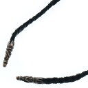 CHROME HEARTS(クロムハーツ) LEATHER BRAID SCROLL ネックレス レザーブレイドネックレス ブラック/シルバー BCA377 【...