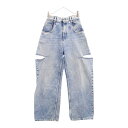 Maison Margiela(メゾンマルジェラ) サイズ:42 22SS スラッシュディテール デニムパンツ ジーンズ レディース ブルー【中古】【程度B】【...