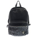 CHROME HEARTS(クロムハーツ) サイズ:- 7TH GRADE セメタリークロスパッチレザーリュック バックパック ブラック【中古】【程度A】【カラ...
