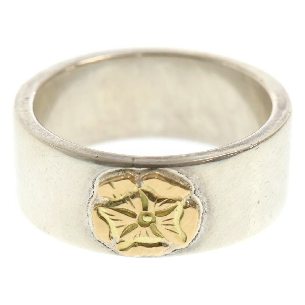 goro's(ゴローズ) サイズ:17.5号 ローズ平打ちリング シルバー/ゴールド【中古】【程度A】【カラーシルバー】【取扱店舗OneStyleプロペラ通り店】