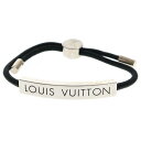 LOUIS VUITTON(ルイヴィトン) ブラスレ LVスペース ロゴブレスレット シルバー/ブラック M67417【中古】【程度B】【カラーシルバー】【取扱...