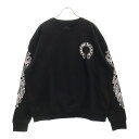 CHROME HEARTS(クロムハーツ) サイズ:M Horseshoe Crewneck Sweatshirt ホースシュープリント 袖フローラル クルーネ...
