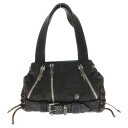 CHROME HEARTS(クロムハーツ) サイズ:スモール OLD JJ DEAN SMALL JJディーン スモール レザーライダースハンドバッグ ブラウン...