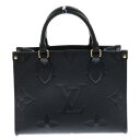 LOUIS VUITTON(ルイヴィトン) サイズ:PM モノグラムアンプラント オンザゴーPM 2WAY レザー ショルダーバッグ ハンドバッグ ブラック M...