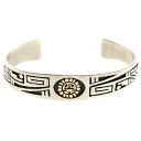 INDIAN JEWELRY(インディアンジュエリー) ホピ族 Jason Takala ジェイソンタカラ サンフェイス 14K オーバーレイバングル【中古】【...
