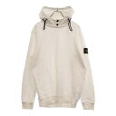 STONE ISLAND(ストーンアイランド) サイズ:L Wappen Patch Two Button Cotton Hoodie ロゴワッペン プルオーバースウェットパーカー フーディー ホワイト 711560720【中古】【程度A】【カラーホワイト】【取扱店舗原宿】(4)