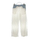 MASU(エムエーエスユー) サイズ:46 23AW ANGEL LACE JEANS エンジェル レース デニムパンツ ジーンズ レディース ホワイト PT0123【中古】【程度B】【カラーホワイト】【取扱店舗BRING THRIFT CLOSET 湘南平塚店】