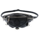 CHROME HEARTS(クロムハーツ) SNAT PACK MINI スナットパックミニ ダガージップ ガンスリンガーベルト レザーウエストバッグ ブラック...