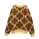 CMMN SWDN(コモンスウェーデン) サイズ:S 22AW Xander Mohair Sweater モヘアニット総柄クルーネックセーター ブラウン【中古...