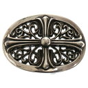 CHROME HEARTS(クロムハーツ) OVAL CROSS STRAP1.5クラシックオーバルクロスバックル レザーベルト シルバー BCA359【中古】...