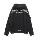 CHROME HEARTS(クロムハーツ) サイズ:XL SWTSHRT HD ZIP バックアーチロゴプリントジップアップパーカ スウェット ブラック【中古】...