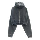entire studios(エンタイア スタジオ) サイズ:M CROPPED FULL ZIP クロップドフルジップアップパーカー フーディー ユーズド加工...