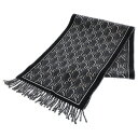 【sale対象】GUCCI(グッチ) GGジャガード 総柄ウールニットマフラー ブラック/グレー 795276-4G200【中古】【程度A】【カラーブラック】【...