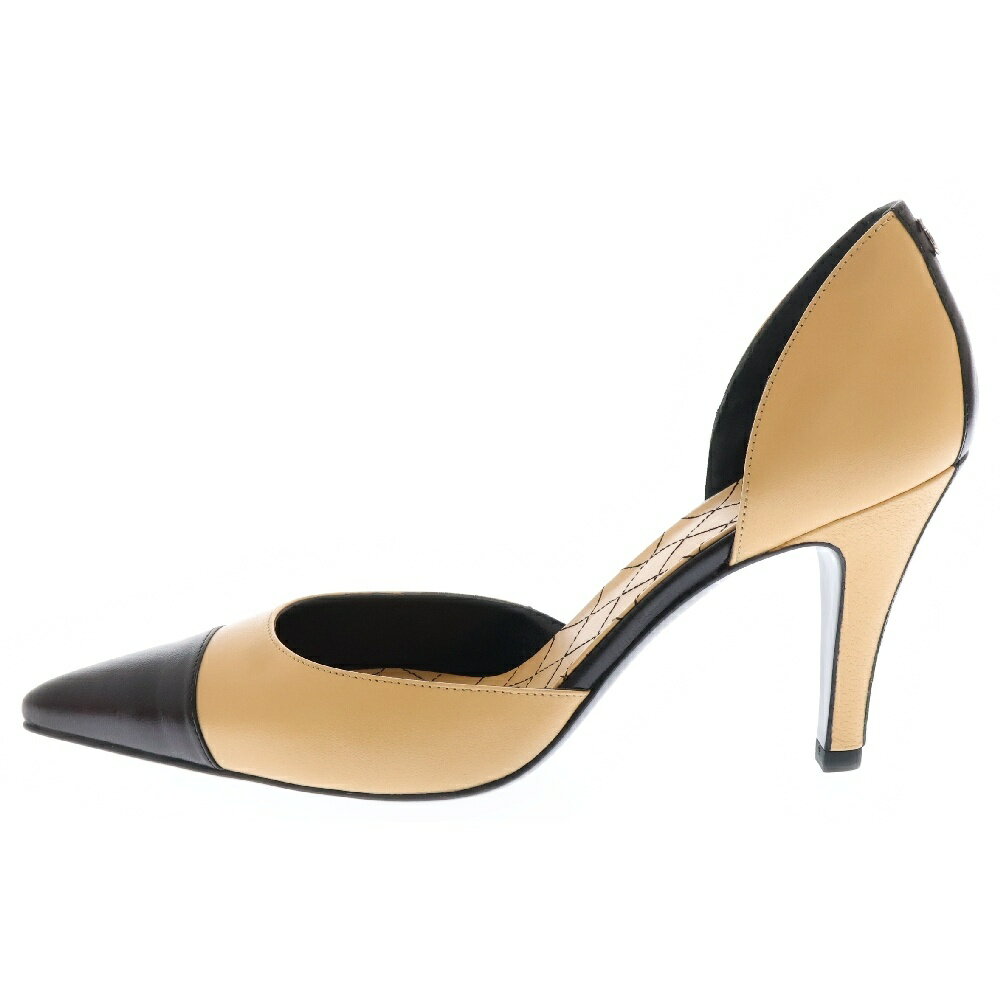 CHANEL(シャネル) サイズ:36 1/2 ココマーク パンプス シューズ ベージュ バイカラー レザー 36 1/2 レディース【中古】【程度A】【カラーベージュ】【取扱店舗新宿】(4)