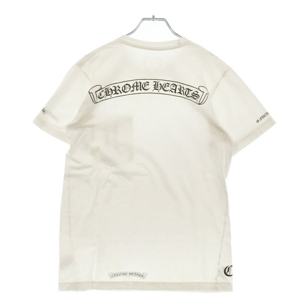 CHROME HEARTS(クロムハーツ) サイズ:S CH T-SHRT スクロールラベルバックプリント 半袖Tシャツ カットソー ホワイト【中古】【程度B】【カラーホワイト】【取扱店舗原宿】