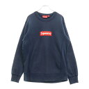 SUPREME(シュプリーム) サイズ:M 15AW Box Logo Sweatshirt ボックスロゴ クルーネックスウェットトレーナー ネイビー【中古】【...