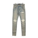 AMIRI(アミリ) サイズ:32 MX1 スリムスキニー ストレッチ デニムパンツ ダメージ加工 ジーンズ インディゴ AMDNSY1055【新古品/中古】【程度S】【カラーブルー】【取扱店舗BRINGアメリカ村店】(4)