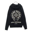 CHROME HEARTS(クロムハーツ) サイズ:S SWTSHRT PLVR ロサンゼルス限定ホースシュープリントプルオーバーパーカー ブラック【中古】【程...