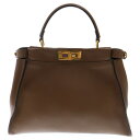 FENDI(フェンディ) ピーカブー ラージ 2wayバッグ ショルダーストラップ ハンドバッグ ゴールド金具 ブラウン レザー 8BN290【中古】【程度A】【カラーブラウン】【取扱店舗BRINGアメリカ村店】(4)