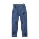 CHROME HEARTS(クロムハーツ) サイズ:31 LEVI'S 505 U VNTG JEAN BLU/ORNG TAB リーバイス クロスパッチ付きジ...