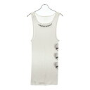 CHROME HEARTS(クロムハーツ) サイズ:XL LOVE YOU RIB TANK ハートプリントタンクトップ ノースリーブシャツ ホワイト【新古品/...