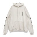 CHROME HEARTS(クロムハーツ) サイズ:XL SWTSHRT PLVR スリーブロゴプリントプルオーバーパーカー ホワイト【中古】【程度A】【カラーホワイト】【取扱店舗BRING京都河原町店】