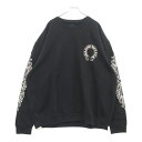 CHROME HEARTS(クロムハーツ) サイズ:XL Horseshoe L/S Sweatshirt ホースシュープリント 袖フローラル クルーネックスウ...