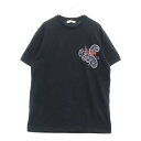 J.W.ANDERSON(ジェー ダブリュー アンダーソン) サイズ:M ペイズリー 刺繍 ロゴ 半袖カットソー Tシャツ ブラック JE0099PG00799...