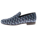 JIMMY CHOO(ジミーチュウ) サイズ:40 総柄 タッセルローファー ネイビー 151SLOANE【中古】【程度B】【カラーネイビー】【オンライン限定商...